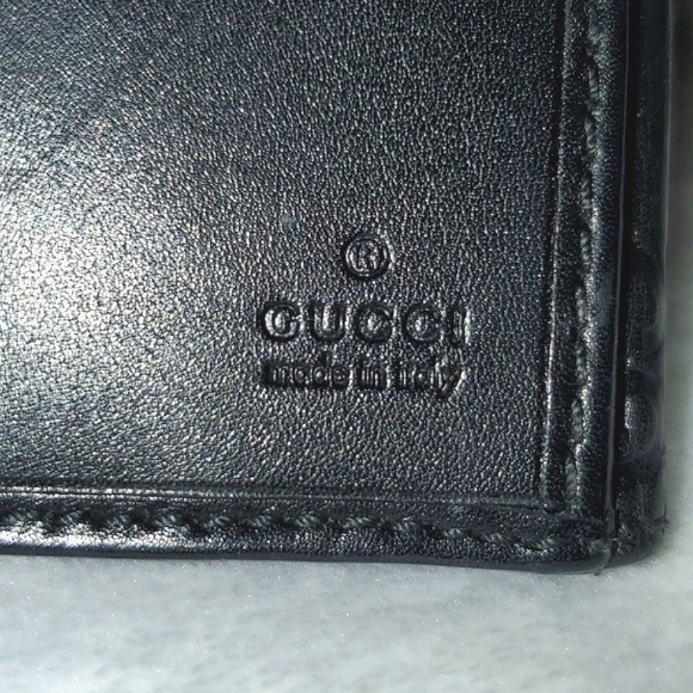 Gucci Black Guccissima Leather Flap Continental Wallet - Picture 4 of 16